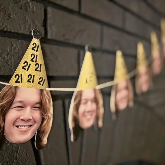 Custom 21st Birthday Banner, Custom Face Banner, 21st Party Decorations, Finally 21 Banner, Face Decorations, Cheers To 21 Banner, TwentyOne
