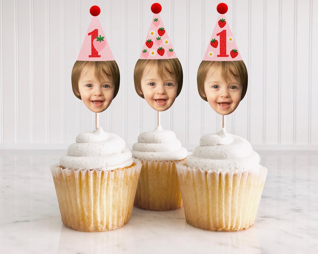 Berry First Birthday Cupcake Toppers, Strawberry Party Decorations - Etsy