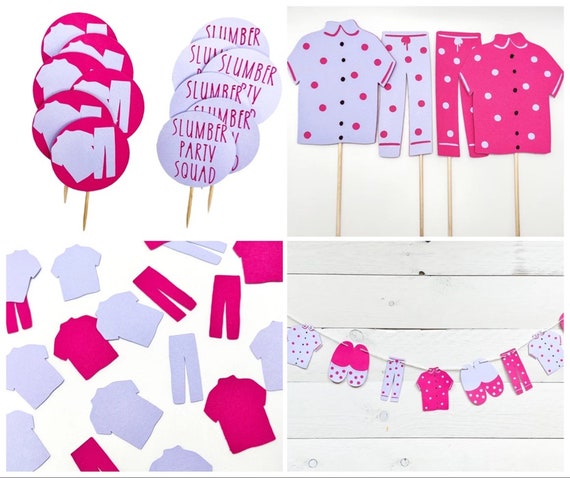 Sleepover Party Decorations, Slumber Party Decorations, Pajama Party Decor, Sleepover  Party Banner, Girls Birthday Party Kit 