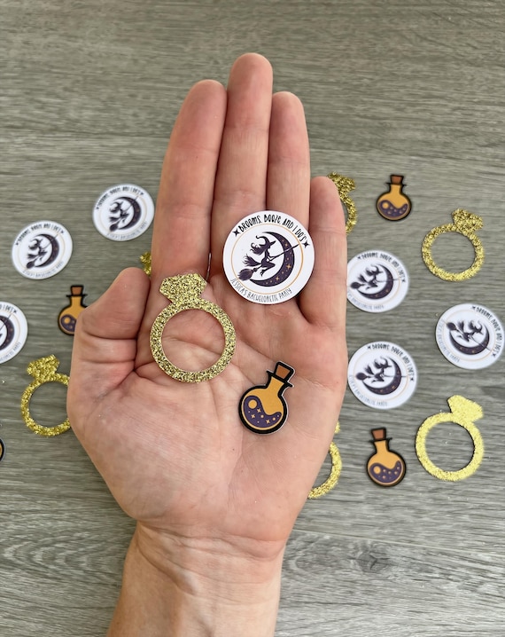 Witch Bachelorette Party Confetti, Brooms Booze And I Do's, Halloween Bachelorette, Spooky Bachelorette Decor, Bride Or Die Confetti