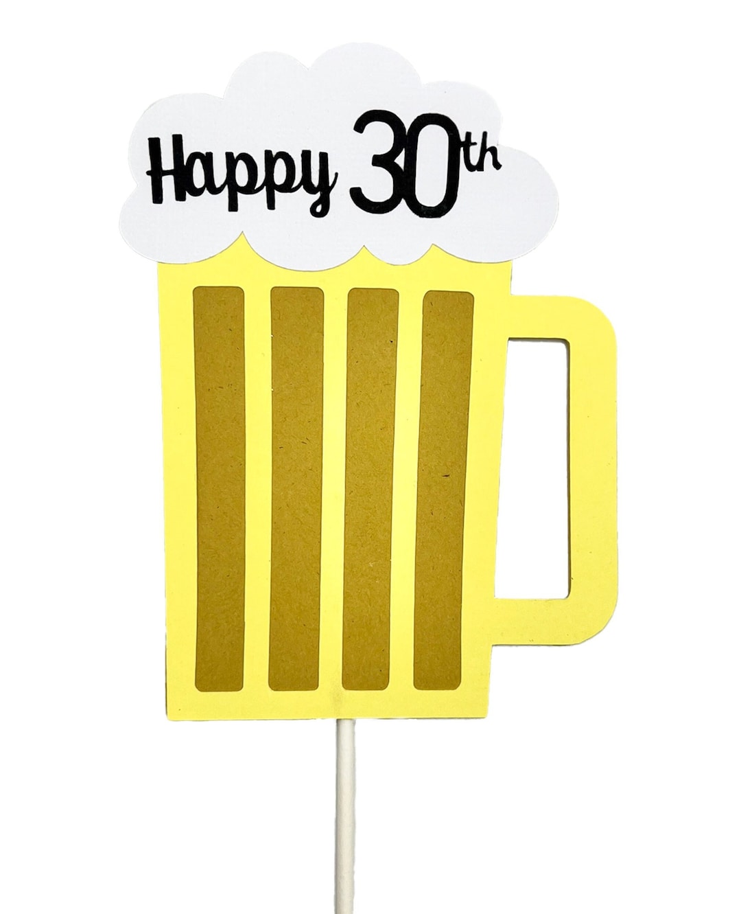 Beer Birthday Cake Topper Beer Mug Cake Topper Cheers and Etsy