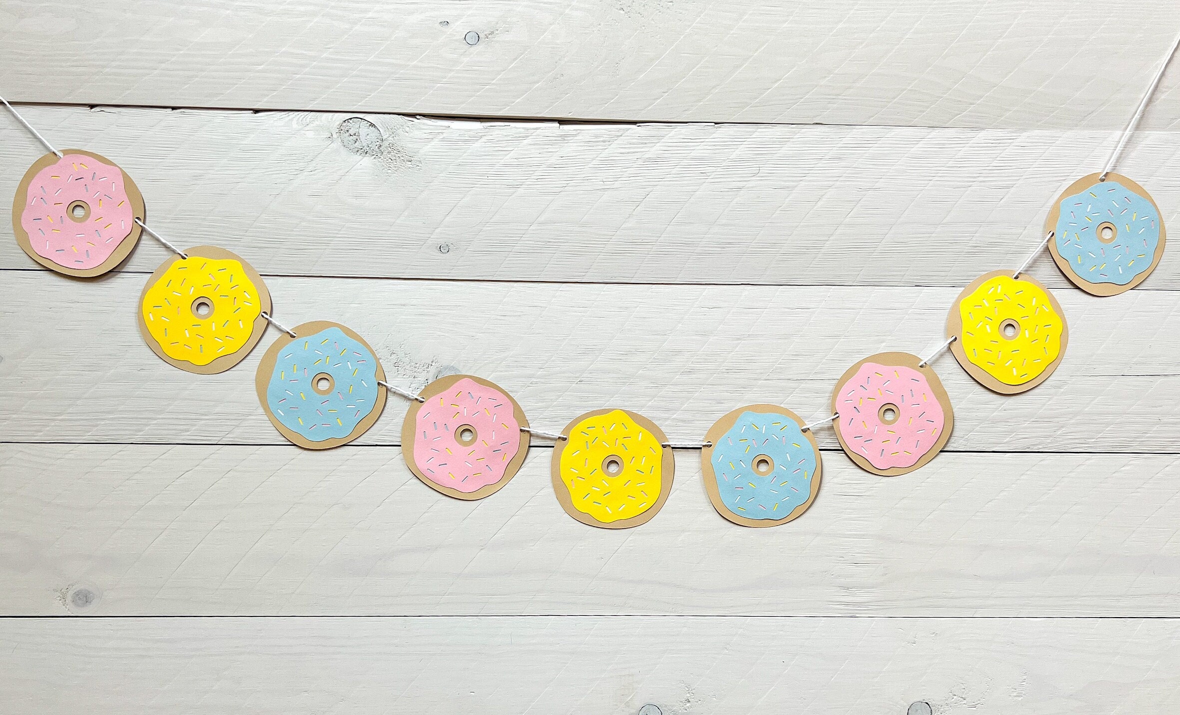 Donut Banner Donut Garland Donut Bar Banner Donut Birthday Party Sweet Shoppe Party Donut Theme Party