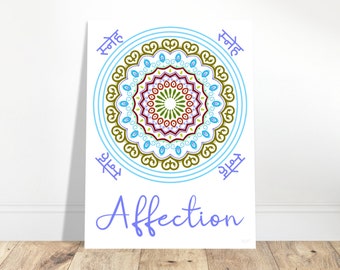 Affection - Inspirational Series 1 Poster Yoga Poster Print | Yoga Wall Decor | Yoga Gifts For Her | Yoga Lover Gift | Meditation Poster