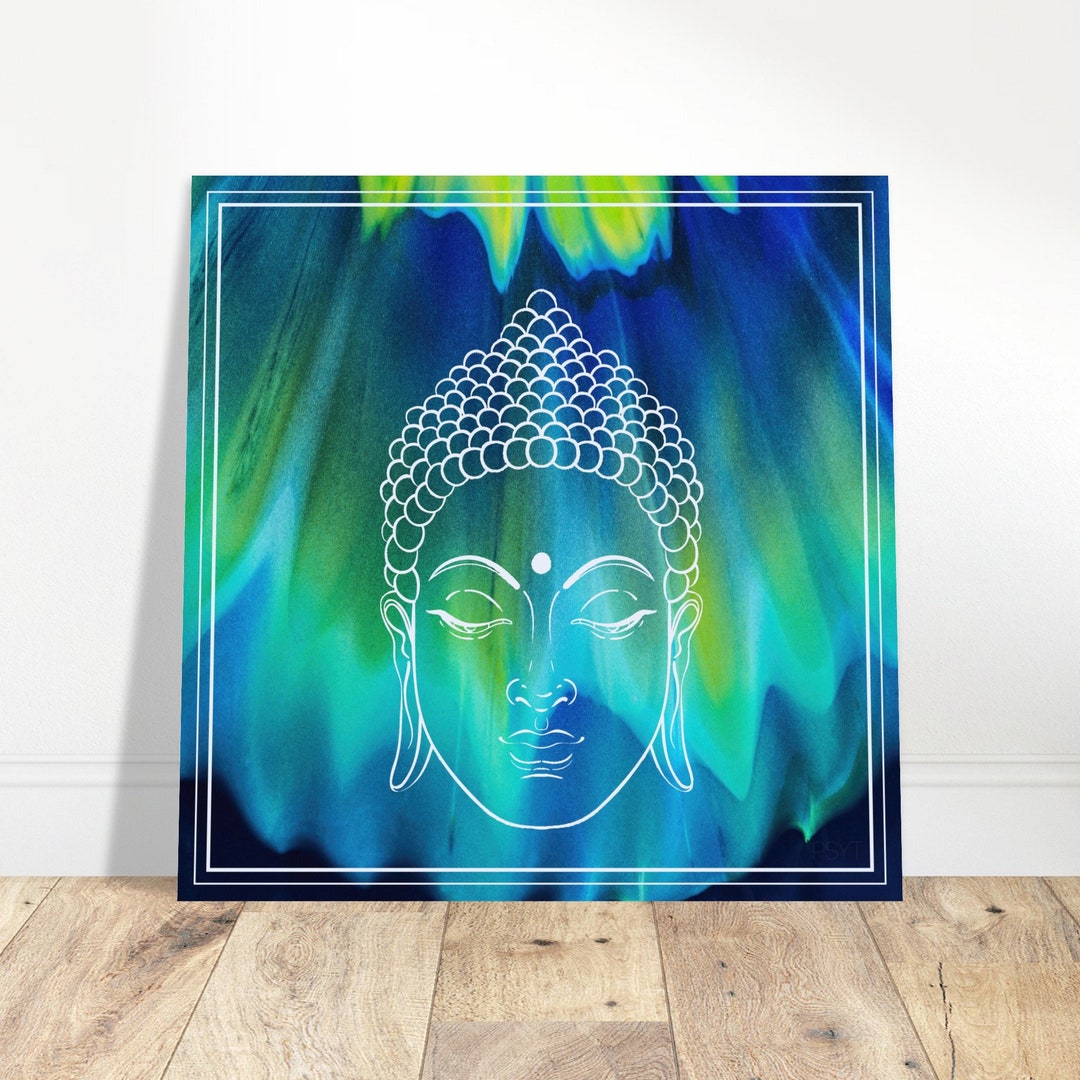 Psychedelic Buddha Poster Yoga Poster Print | Yoga Wall Decor | Yoga ...