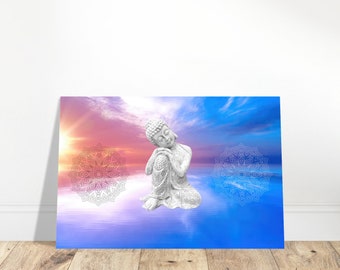 Endless Buddha Sunrise Poster Yoga Poster Print | Yoga Decor | Yoga Gifts For Her | Yoga Lover Gift | Modern Wall Art | Meditation Poster