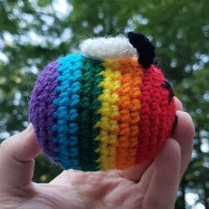 crochet LGBT pride bee plush