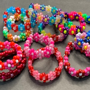 Kandi kraal bloem armbanden