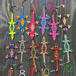 Lizard Keychains made by a kid!