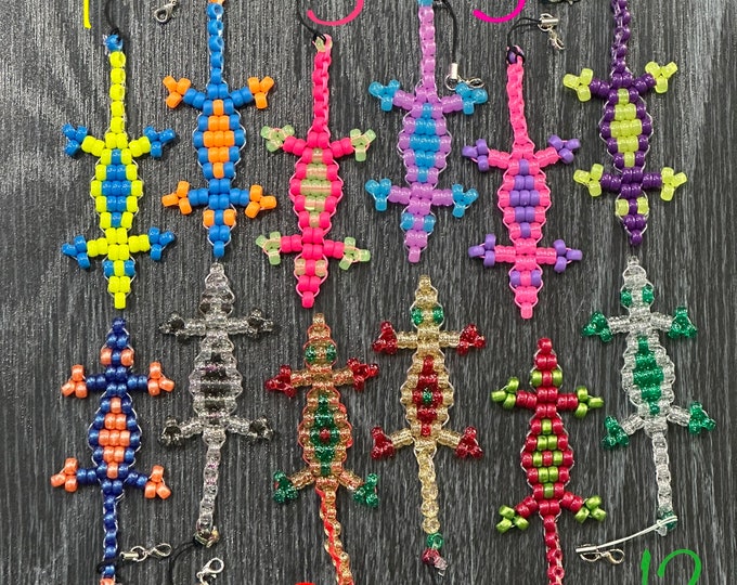 Lizard Keychains made by a kid!