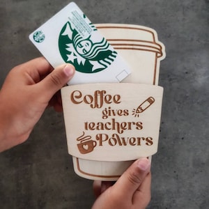 Cadeau pour professeur, remerciement pour un professeur, porte-cartes cadeau, remerciement pour professeur, cadeau pour professeurs, cadeau de fin d'année, café pour professeur, professeurs