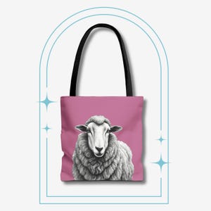 Sheep Tote Bag, Animal Tote Bag, Orange Bag, Nature Inspired Apparel, Nature Lover Gift, Animal Lover Gift, Gift for Outdoor Enthusiasts