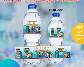 Spidey and His Amazing Friends Water. Editable in CANVA