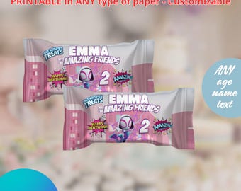 Ghost Spider Rice Krispies Templete. Editable in CANVA
