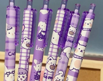 Bolígrafo kawaii, adorables bolígrafos kawaii, bolígrafo de oso y conejo