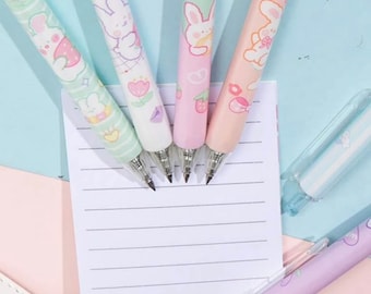 Bolígrafos de conejito kawaii, bolígrafos de conejito dulces