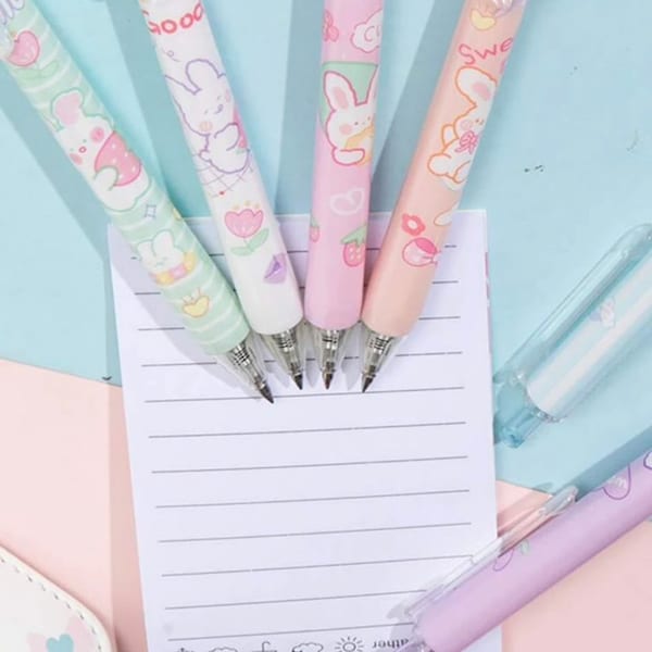 Kawaii bunny pens, sweet bunny pens