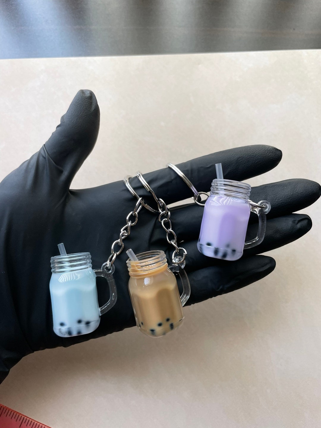 Boba Tea Keychain Boba Keychain Cute Keychain Keychain Etsy