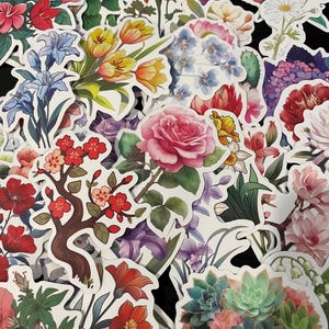Flower stickers, garden stickers, cute stickers