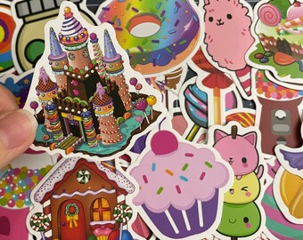 40 Pack Paper Kawaii Cakes and Candy Stickers