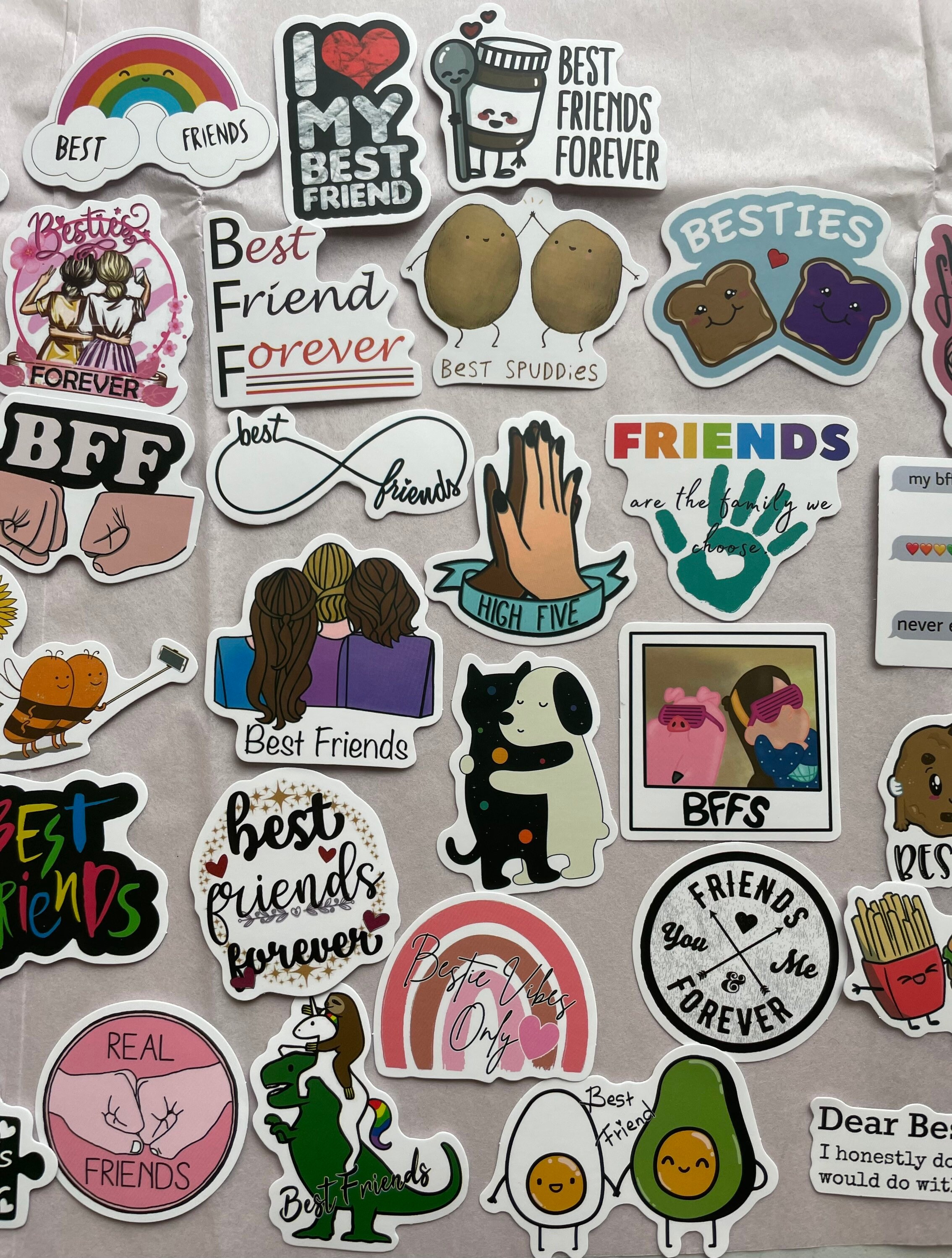 BFF Stickers Kawaii Stickers. Bff Sticker Bestie Sticker - Etsy