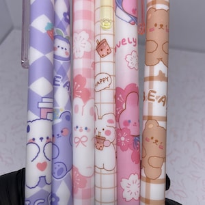 kawaii bear and bunny pens, cute stationary pens