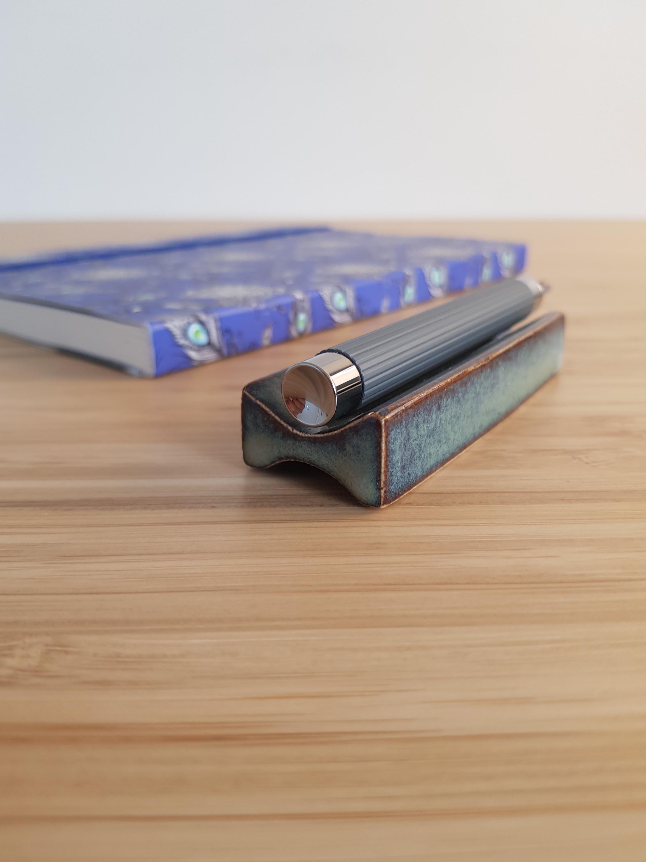 Ceramic Pen Holder - Colour 'moss Ocean' – Elegant Desk Accessory for ...