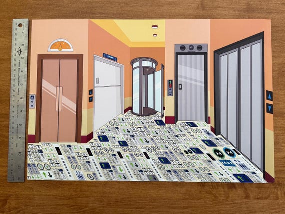 Elevator Poster. A poster for elevator enthusiasts. Cute gift for kids who love elevators. Elevator riders will love it.