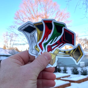 Thunderbolt Tornado Siren Sticker Pack. Pack of 6 different colored tornado sirens. Unique stocking stuffer gift for your siren enthusiasts!