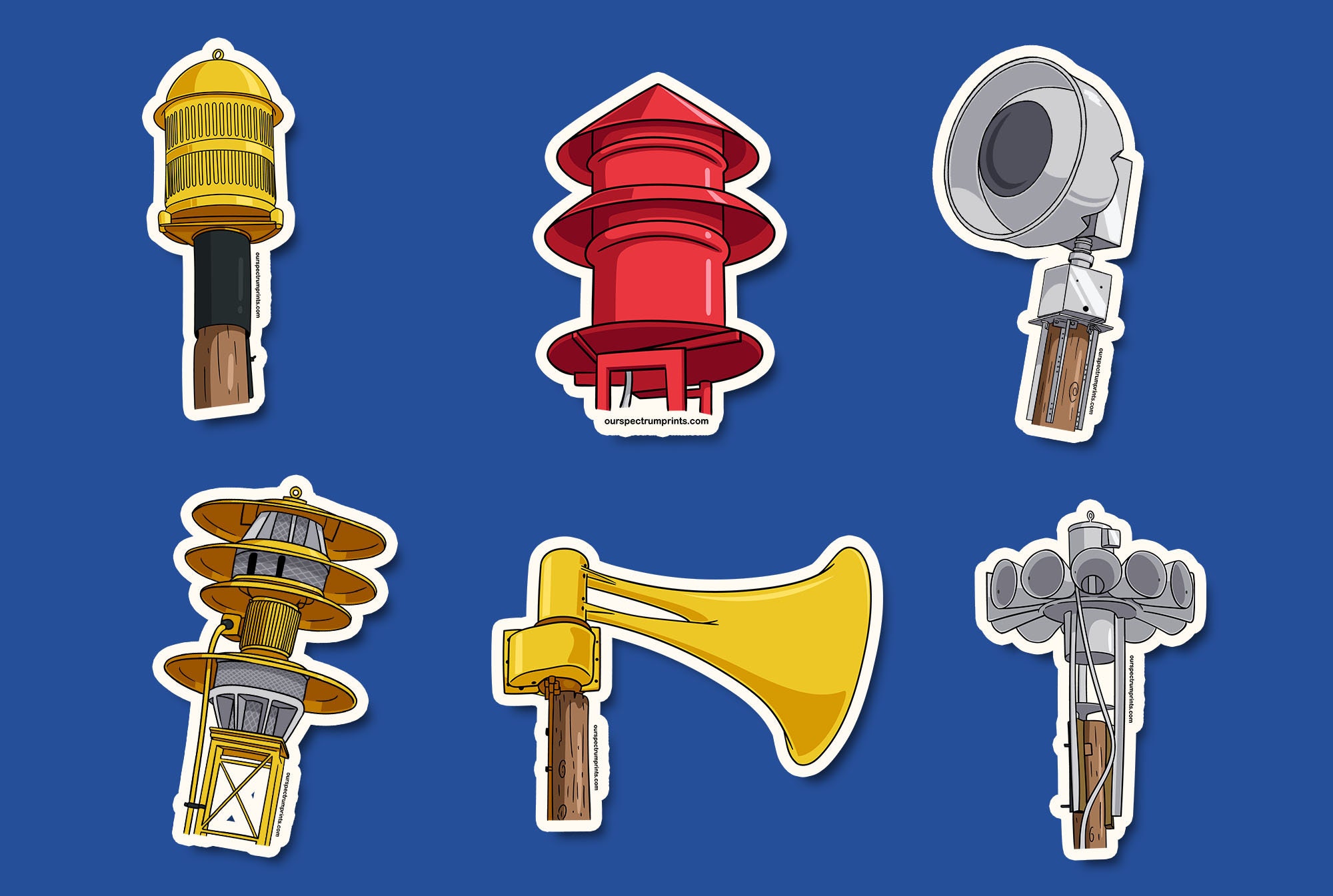 Tornado Siren Sticker Pack 3 - Etsy