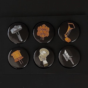 Tornado Siren Pinback Button Pack. Six (6) sweet tornado siren buttons including a Thunderbolt, 2T22, and more.