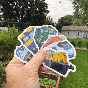 Trains Sticker Pack. Great gift for train enthusiasts. Stickers of trains such as these are rare. Who loves trains?!