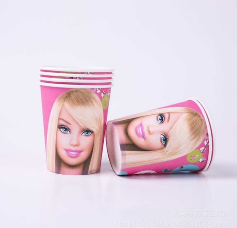 Barbie Girl Pink Doll Birthday Party Supplies Tableware Cups Plates Decoration Etsy UK