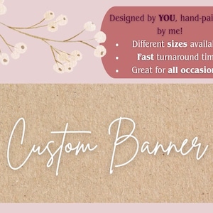 Custom Hand-Painted Banners, Custom Paper Banners, Custom Banners, Banners, Banner, Brown Paper Banners, Banner for All Occasions, Signs
