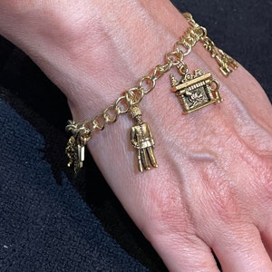 Create Your Own Gold Custom Charm Bracelet - Adjustable length! Choose from over 80 charms!