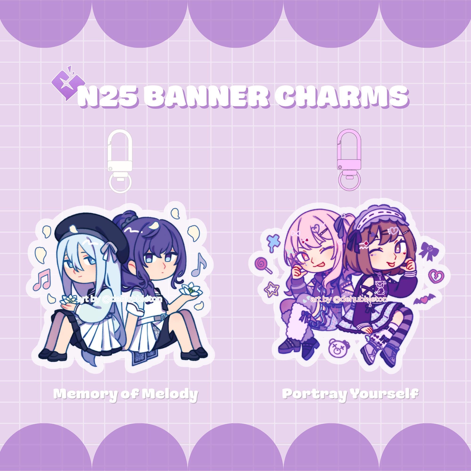 Project Sekai - Nightcord at 25:00 Banner Set Glitter Charms - Etsy
