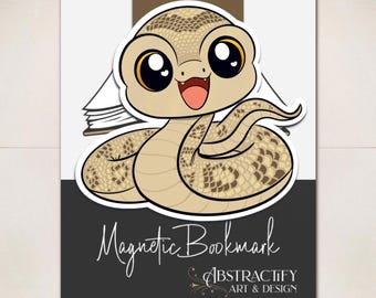 Tan Snake Bookmark: Kawaii Reptile Reading Accessory