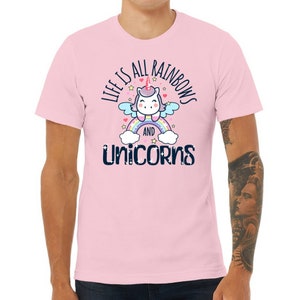 Cute Kawaii Rainbows and Unicorns T-Shirt | Cute Unicorn Graphic Tee | Kawaii Unicorn Shirt
