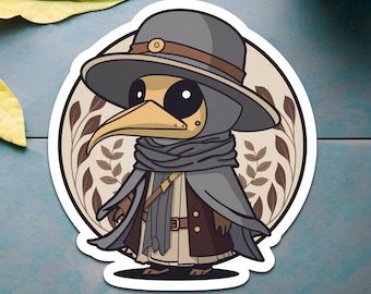 Plague Doctor Sticker: Kawaii Dark Academia Design