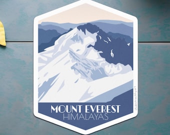 Mount Everest Sticker: Himalayas Travel Souvenir Design
