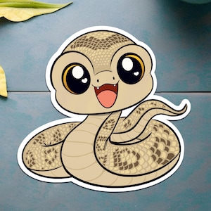 Cute Snake Sticker | Kawaii Reptile Sticker | Snake Lover Gift | Custom Option
