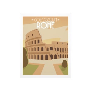 Stampa Colosseo Roma / Arte minimalista di viaggio / Decorazione murale Italia