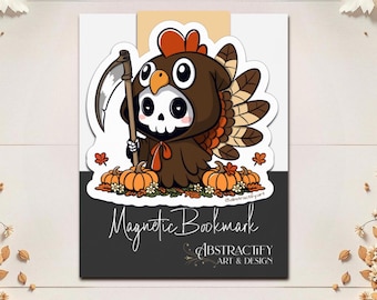 Marcador de pavo de la muerte: diseño de la Parca para Acción de Gracias