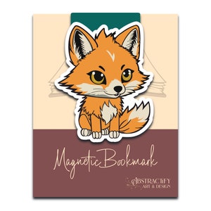 Kawaii Fuchs Magnet Lesezeichen | Entzückende Waldfuchs Design | Nettes Buchliebhaber Geschenk für Planer und Journals