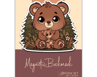 Segnalibro "Abbracci d'orso e amore materno": adorabile accessorio per la lettura a forma di orso