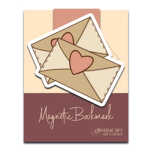 Marcador magnético con letras de amor: regalo romántico de papelería para amantes de los libros