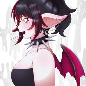 The Silence Creepy Cute Mystical Fantasy Monster Girl Kawaii Art Print