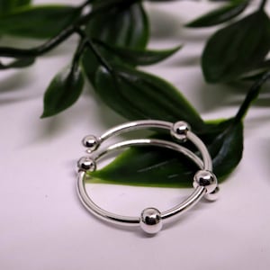 Fidget ring, spinner ring, anxiety ring, anxiety ring with double ring