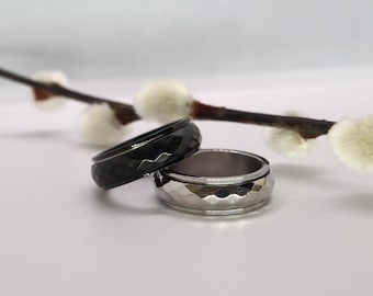 Anxiety ring, Fidget spinning ring, Gift for him, Ring for men, Men's anxiety ring, Stainless steel ring for men