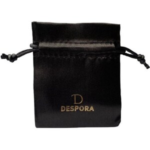 May include: Black satin drawstring bag with a gold logo that reads "D DESPORA".
