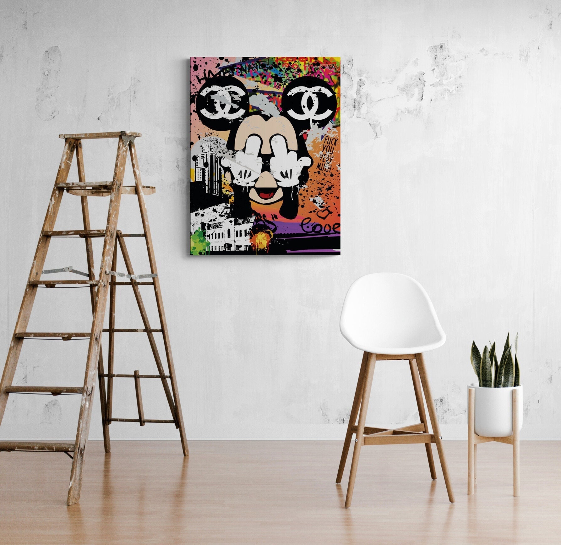 Mickey Pop Art Canvas - Luxury Wall Mickey Mouse Poster Decor